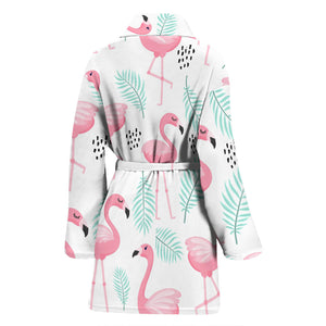 Cute Flamingo Pattern Women'S Bathrobe