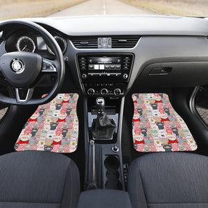 Pig Pattern Print Design 02 Front Car Mats