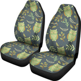 Cute Owls Leaves Pattern Universal Fit Car Seat Covers