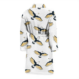 Eagle Pattern Print Design 03 Men's Bathrobe