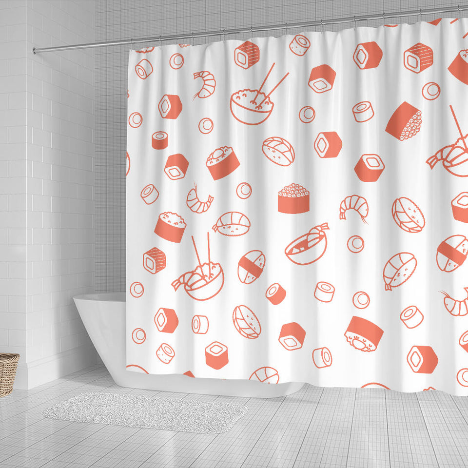 Sushi Pattern Shower Curtain Fulfilled In US