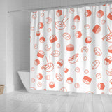 Sushi Pattern Shower Curtain Fulfilled In US