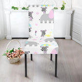 Cute Elephant Mouse Pattern Dining Chair Slipcover