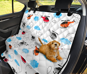 Watercolor Helicopter Cloud Pattern Dog Car Seat Covers