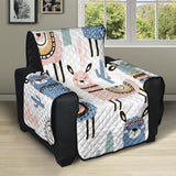 lama Alpaca cactus hand drawn pattern Recliner Cover Protector