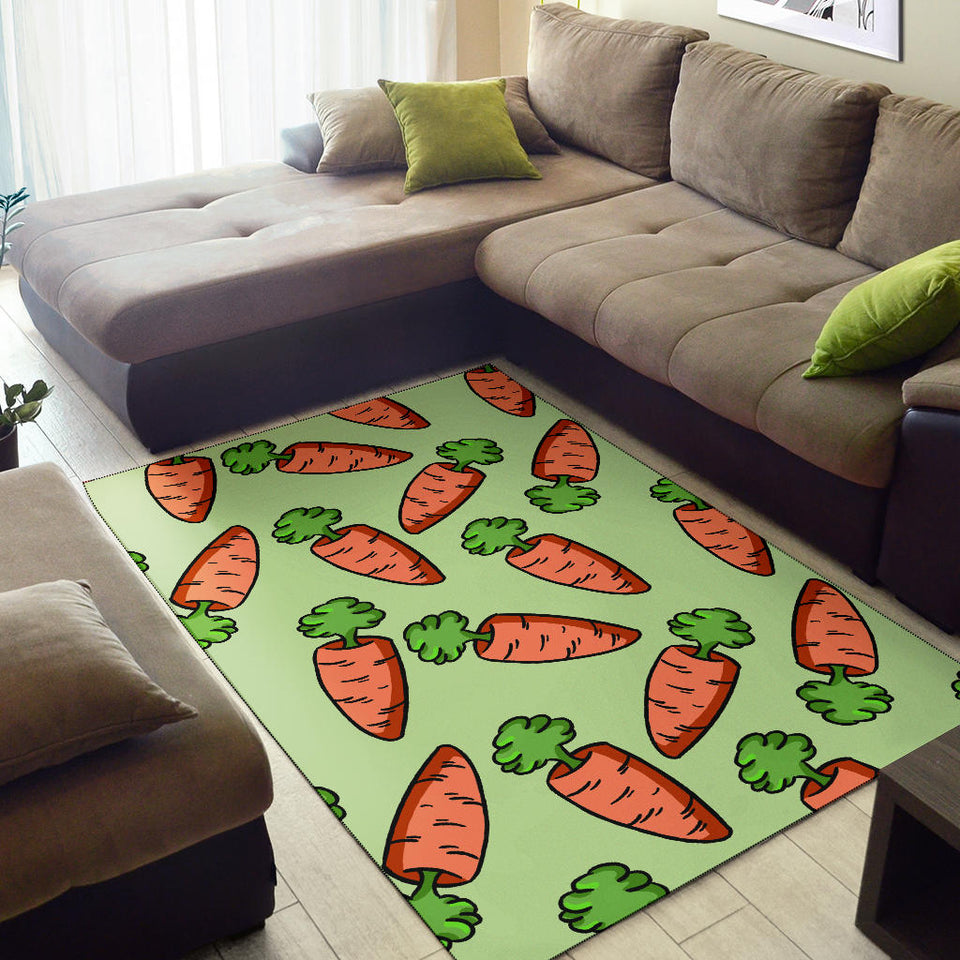 Carrot Pattern Print Design 05 Area Rug