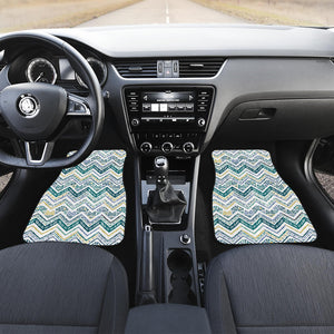 Zigzag  Chevron Paint Design Pattern Front Car Mats