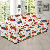 Corgi Christmas Pattern Sofa Slipcover