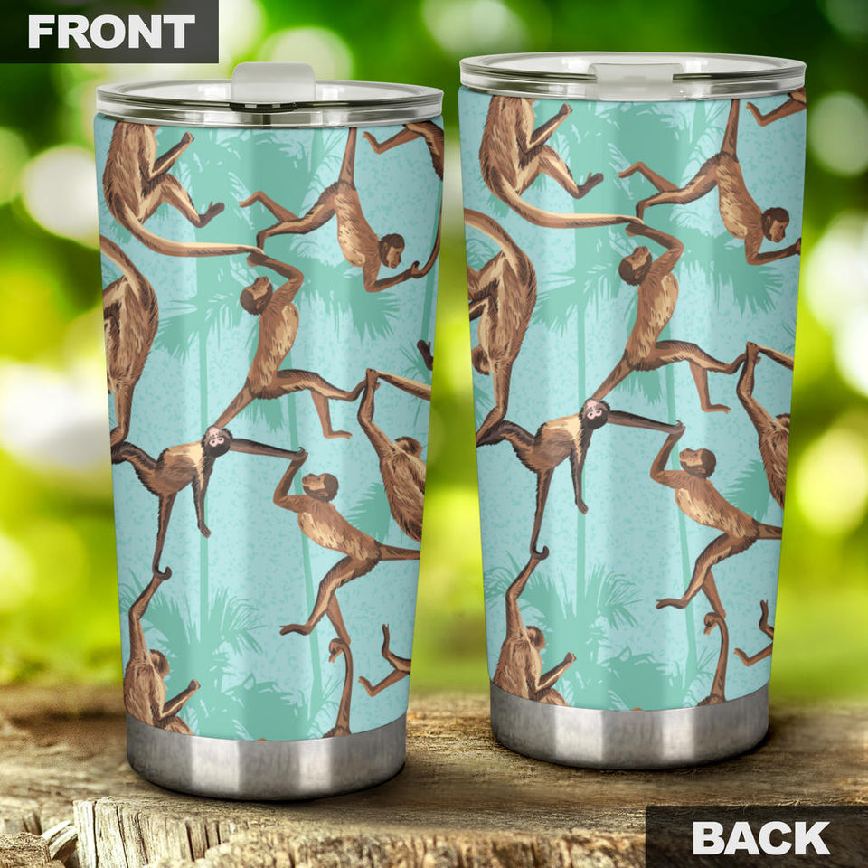 Monkey Palm Tree Background Tumbler