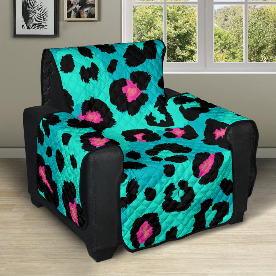 Green leopard skin print pattern Recliner Cover Protector