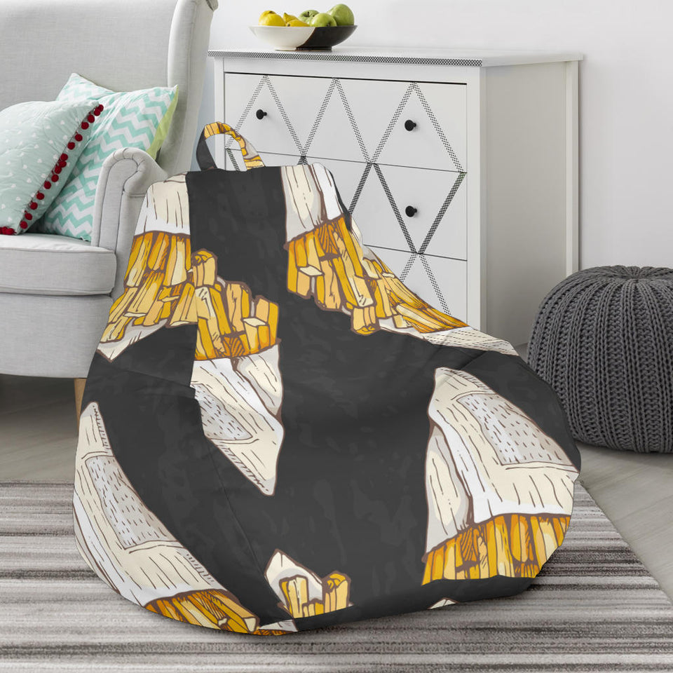 French Fries Dark Background Bean Bag Cover