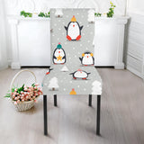 Cute Penguin Christmas Pattern Dining Chair Slipcover