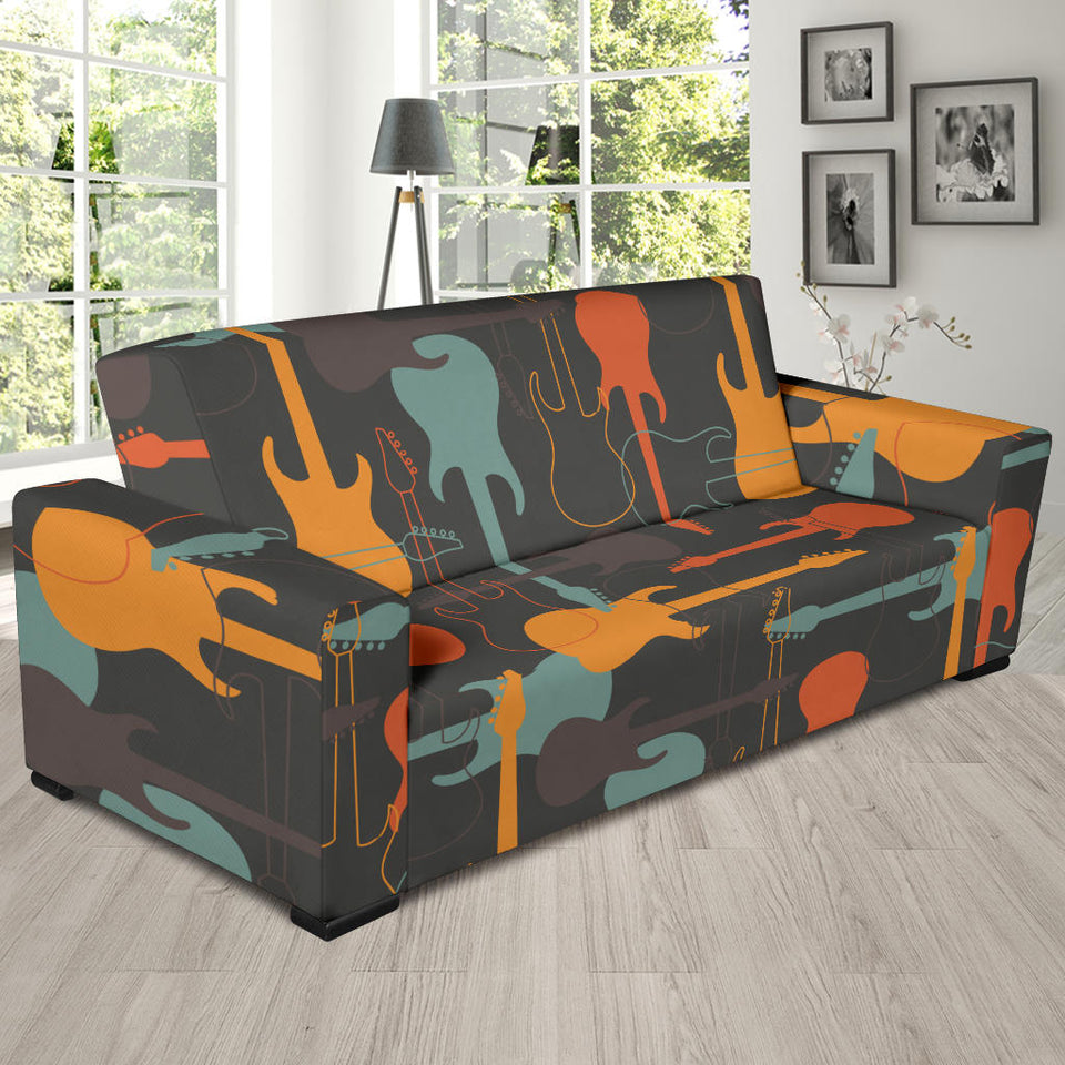 Electric Guitars Pattern Sofa Slipcover