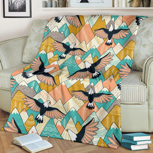 Eagle Pattern Print Design 02 Premium Blanket
