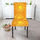 Sun Orange Background Dining Chair Slipcover
