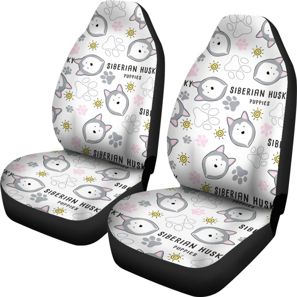 Siberian Husky Design Pattern  Universal Fit Car Seat Covers