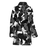 Crow Illustration Pattern Women'S Bathrobe