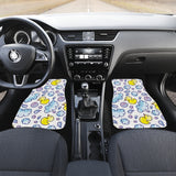 Duck Toy Pattern Print Design 01 Front and Back Car Mats