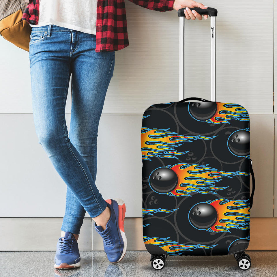 Bowling Balls Flame Pattern Luggage Covers