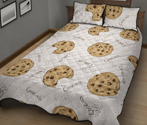 Sketch style cookie pattern Quilt Bed Set