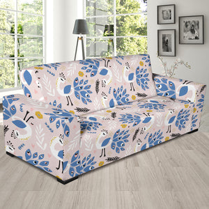 Cute Peacock Pattern Sofa Slipcover