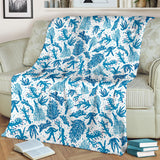 Coral Reef Pattern Print Design 01 Premium Blanket