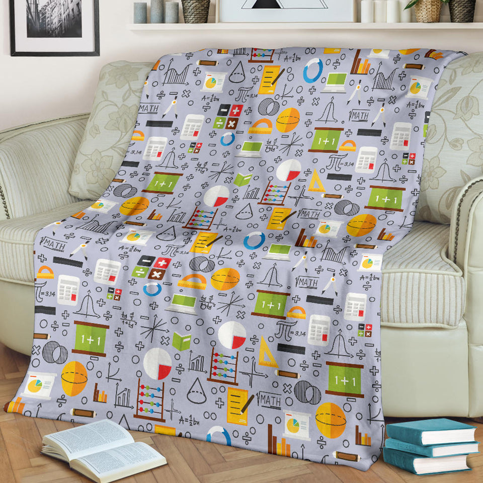 Math Pattern Print Design 04 Premium Blanket