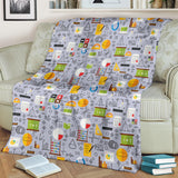 Math Pattern Print Design 04 Premium Blanket