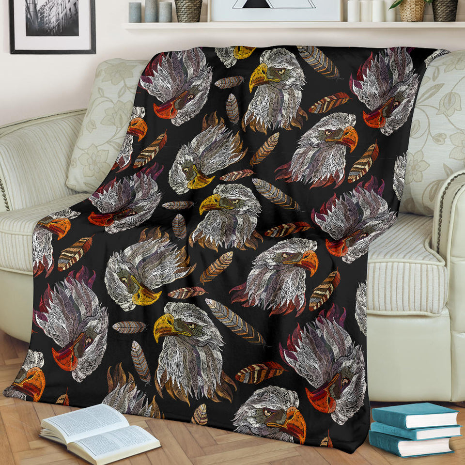 Eagle Pattern Print Design 05 Premium Blanket