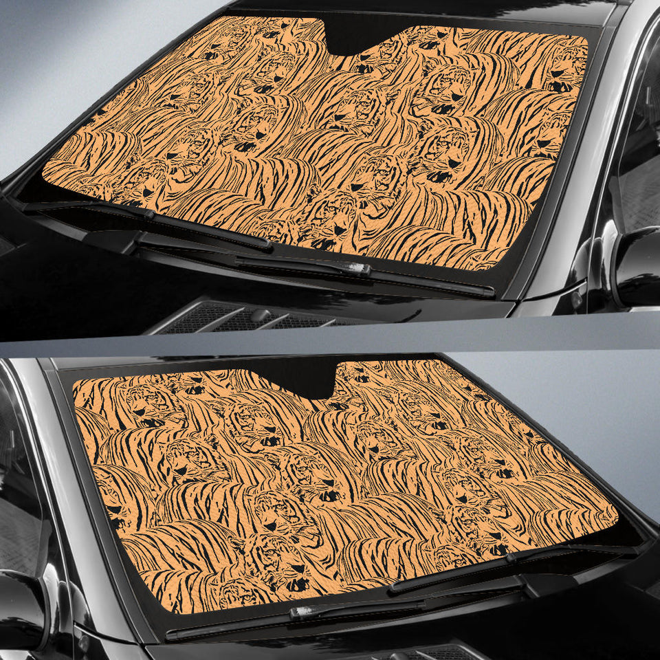 Bengal Tigers Pattern Car Sun Shade