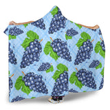 Watercolor Grape Pattern Hooded Blanket
