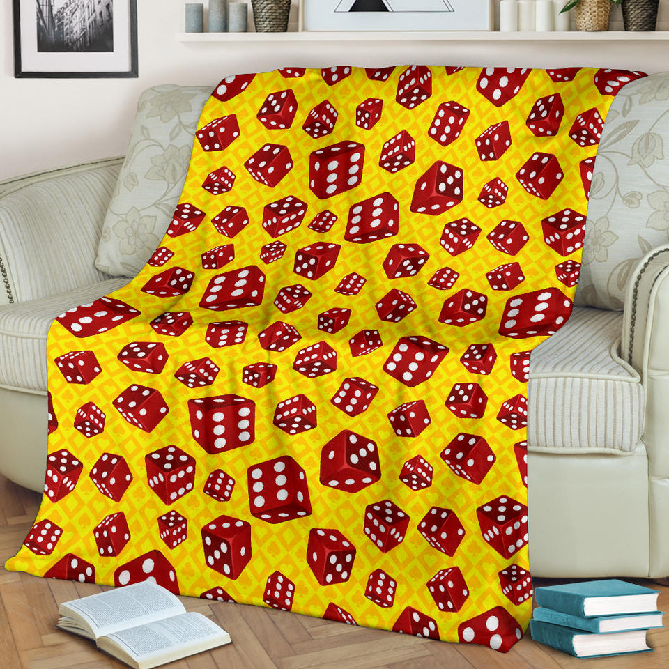 Dice Pattern Print Design 04 Premium Blanket