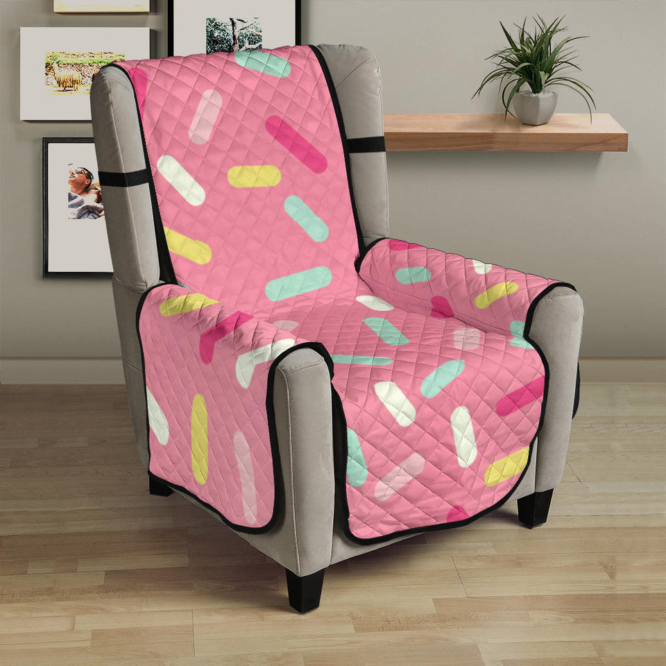 Pink donut glaze candy pattern Chair Cover Protector