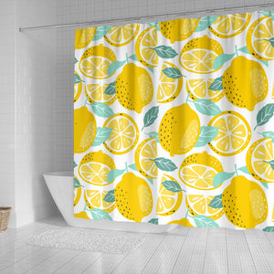 Lemon Design Pattern Shower Curtain Fulfilled In US