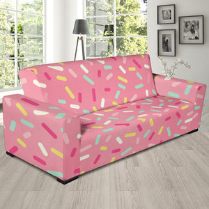 Pink Donut Glaze Candy Pattern Sofa Slipcover