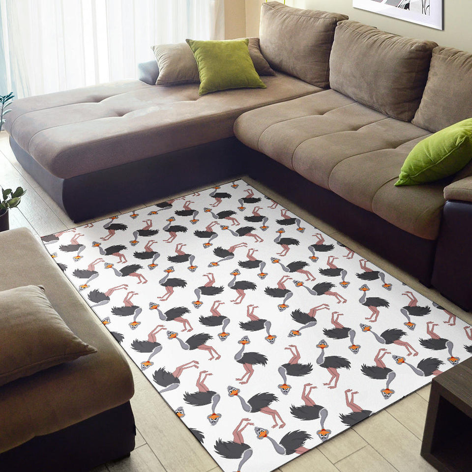 Ostrich Pattern Print Design 02 Area Rug