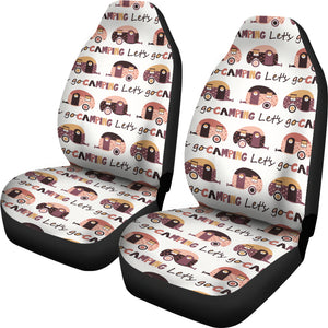 Camper Van Pattern Print Design 01 Universal Fit Car Seat Covers