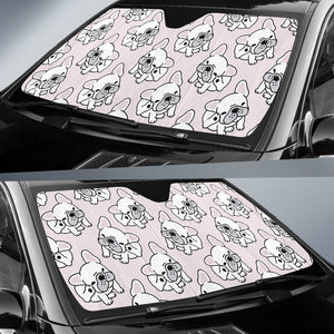 Cute French Bulldog Pattern Car Sun Shade