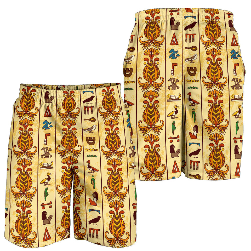 Egypt Hieroglyphics Pattern Print Design 04 Men Shorts