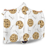 Sketch Style Cookie Pattern Hooded Blanket
