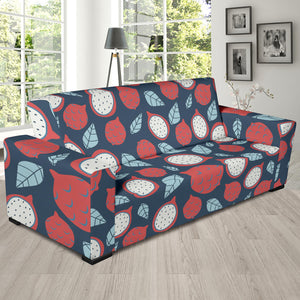 Dragon Fruits Dark Blue Background Sofa Slipcover