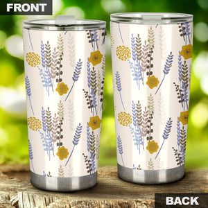 Lavender Modern Pattern Blackground Tumbler