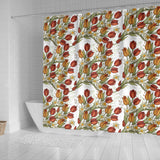 Red Tulips And Daffodils Pattern Shower Curtain Fulfilled In US