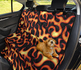 Fire Flame Dark Pattern Dog Car Seat Covers