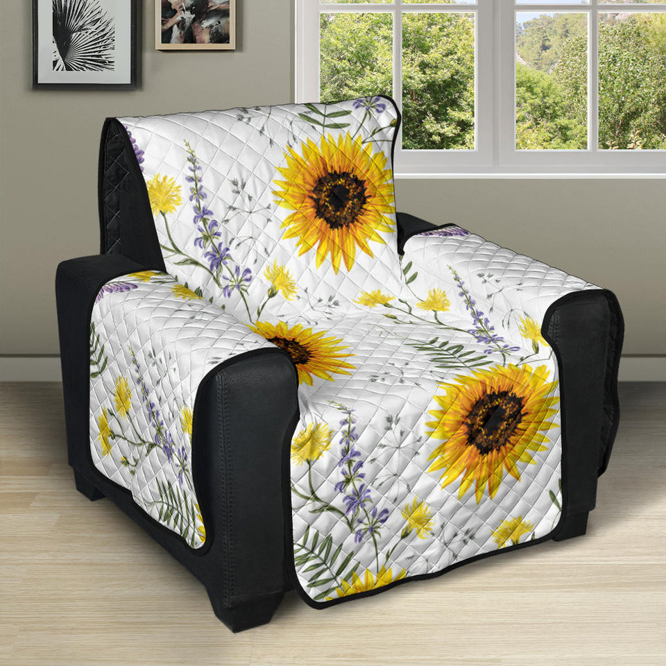 beautiful sunflowers pattern Recliner Cover Protector