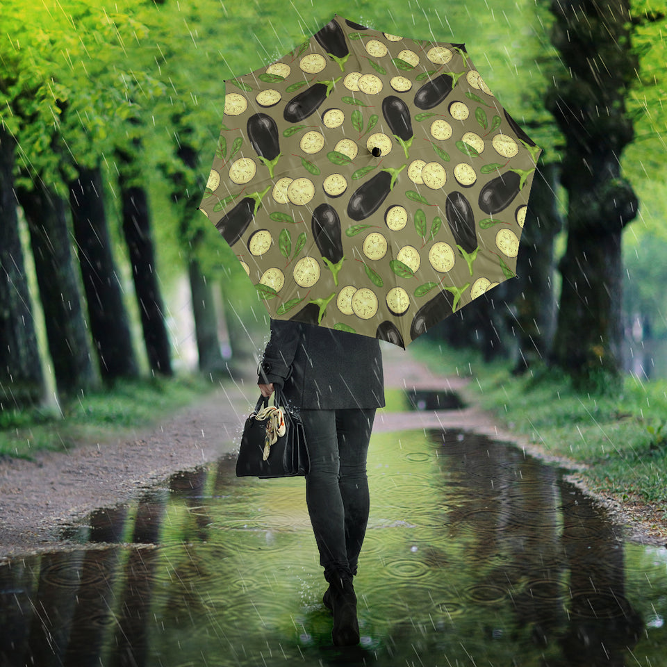 Eggplant Pattern Print Design 02 Umbrella