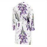 Lavender Flower Design Pattern Men'S Bathrobe