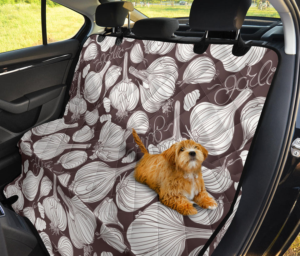Garlic Bulb Dark Background Dog Car Seat Covers