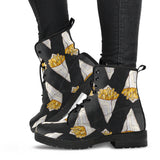 French Fries Dark Background Leather Boots