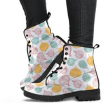 Colorful Onions White Background Leather Boots